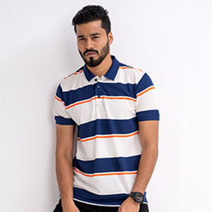 Timeless Stripes Elegance: Short Sleeve Polo Shirt for Men – Effortless Style with Classic Striped Design, Perfect for Casual Chic Comfort