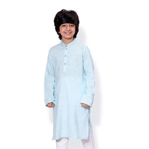 POWDER BLUE Hand Work Regular Fit Panjabi