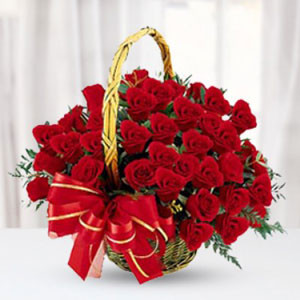 Deshi Red Roses Basket: A Timeless Symbol of Affection