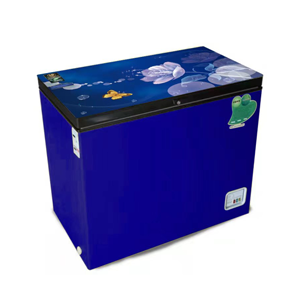 VISION Glass Door Chest Freezer RE-150 Liter Blue Flower