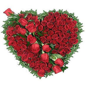 Valentine Heart 100 Roses