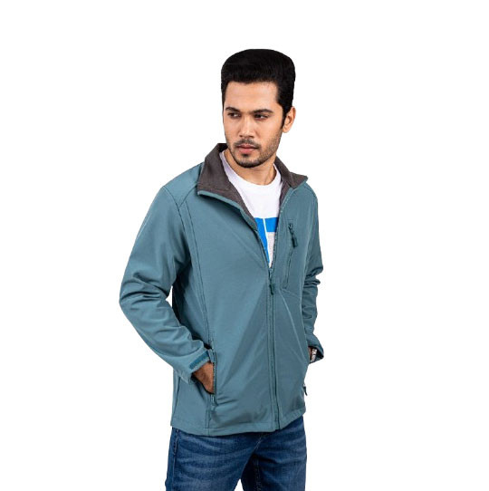 Men Jacket -  Dark Teal Color Woven Jacket