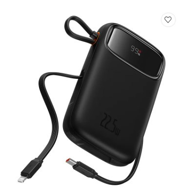 BASEUS Power Bank 22.5W 10000mAh Built-In Lightning & Type-C Cable