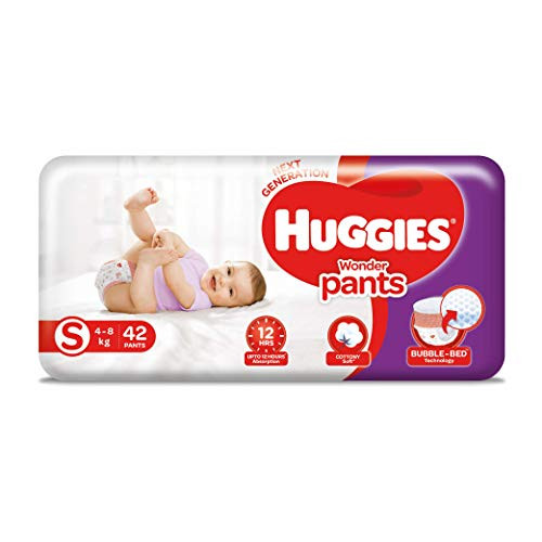 Huggies Wonder Pants Bubble Bed- S 42 Pcs (4-8 Kg)