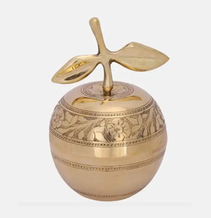 Showpiece  -  Brass Nakshi Powder Case