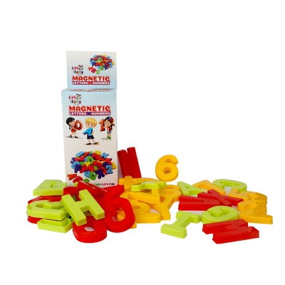 Playful Learning: Jim & Jolly Magnetic Letter & Number Set in Multicolor
