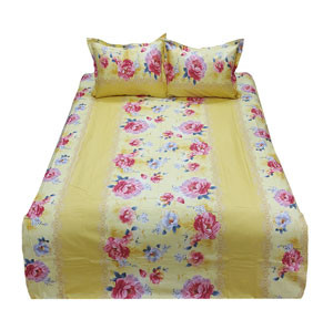 Bed Sheet - BED SHEET Yellow Ornamental