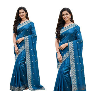 Premium embroidered silk sharee-06