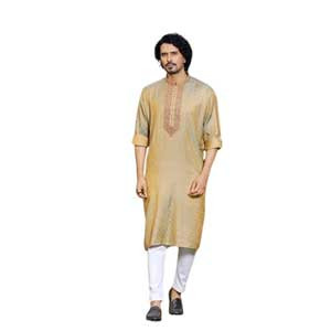 Embroidered Katan Silk Panjabi