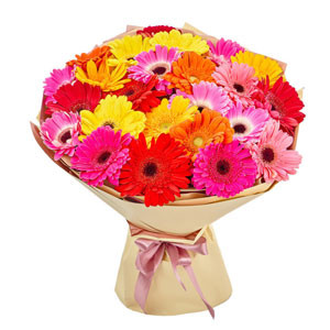 Vibrant Harmony: Mixed Gerbera Bouquet