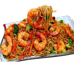 Chinese Food- VEGETABLE CHOWMEIN WITH PRAWN from - Sung Garden