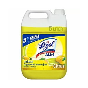 Lizol Disinfectant Surface & Floor Cleaner Citrus 5 ltr