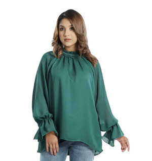 Women Tops -  Frill Neck tops