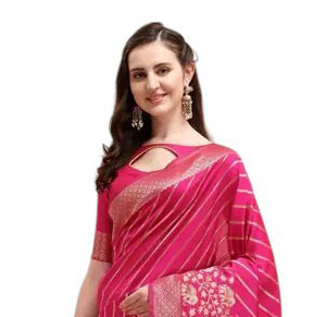 Silk Sharee  -  Luxury Exclusive Printed Silk Sharee With Blouse Piece