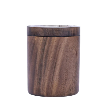 Ceramic Showpiece  -  Mahogany Wooden Spice Pot