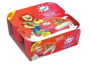 Shokti Sweet Yogurt Strawberry 4 pcs Combo box 4 pcs