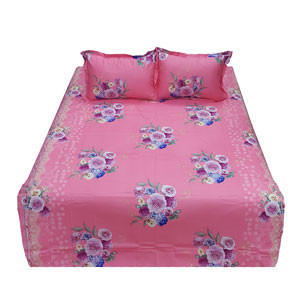 Bed Sheet - Pearl Pink Flower Bed Sheet