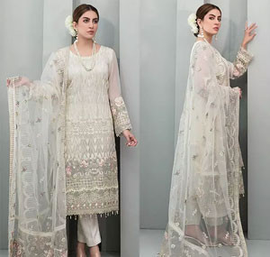 Embroidered Opulence: Tawakkal Embroidered Dress – Timeless Elegance in Every Thread