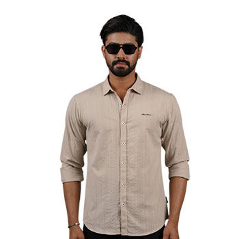Basket Weave full sleeve Shirt For Men