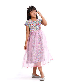 Multi-color Organza Layer Frock