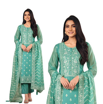 Women Dress - Georgette Semi Stitched Salwar Suit-2