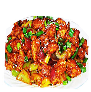Korean Food:  Chicken with Dry Chilli From "Little Korea"