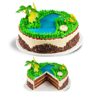 Dino Delight: King's Jurassic-Themed Cake