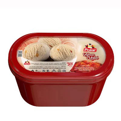 Fast Food -  Polar Zafran Malai Ice Cream - 1 Ltr