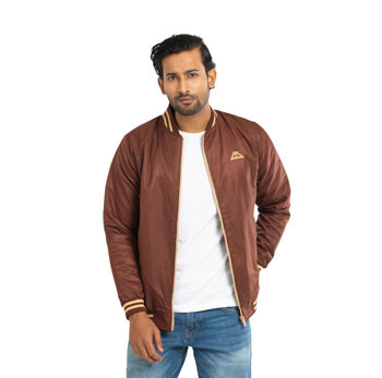Men Jacket - Taffeta Comfort Jacket- Coffee