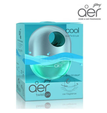 Godrej Aer Twist Dashboard Car Freshener Cool Surf (Blue)-45gm
