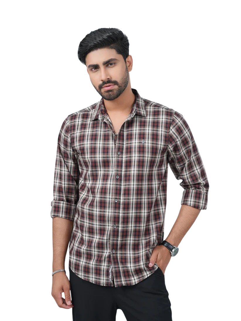 Pure cotton Check full sleeve Shirt For Men