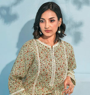 Classic A-Line Round Neck Long Kurta for Women