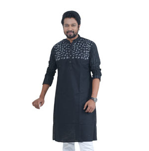 Short Panjabi -  21 February Special Design Cotton Panjabi