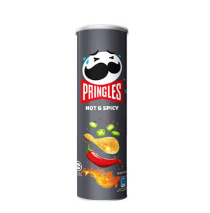 Groceries - Chips - Pringles Hot & Spicy Potato Chips 134 gm