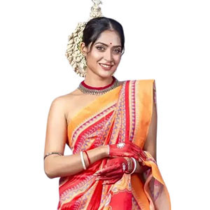 Sharee -  Organza-Silk sharee features Digital-print & Hand-work.