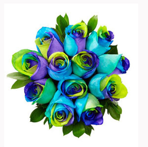 Global Blossom Bliss: A Stunning Bouquet of Imported Colorful Roses for Radiant Charm