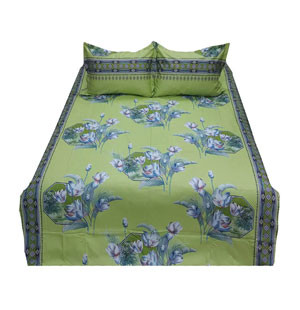 Bed Sheet - BED SHEET HRT Snowdrop Deep Green