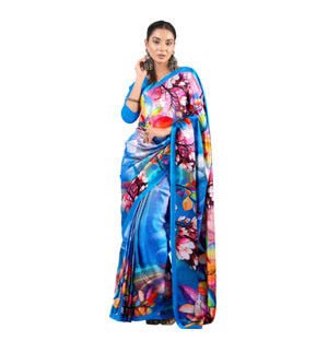 Multicolor Digital Print Sharee For Women