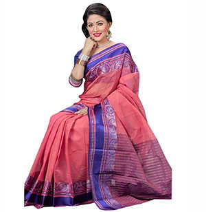 Tradition Woven: Tangail Pure Cotton Sharee - Embrace Cultural Elegance with Exquisite Tangail Weaving