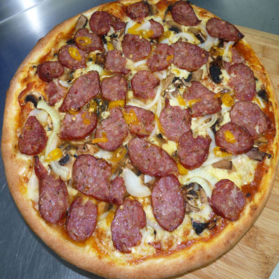 Pizza Beef Salami  From "Italian Pizza House"
