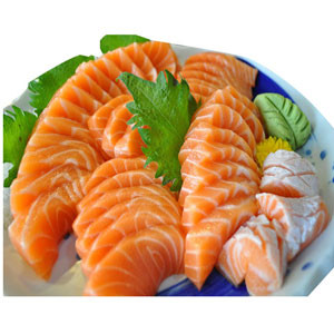 Japanese Food: Salmon Sashimi From "Ichi"