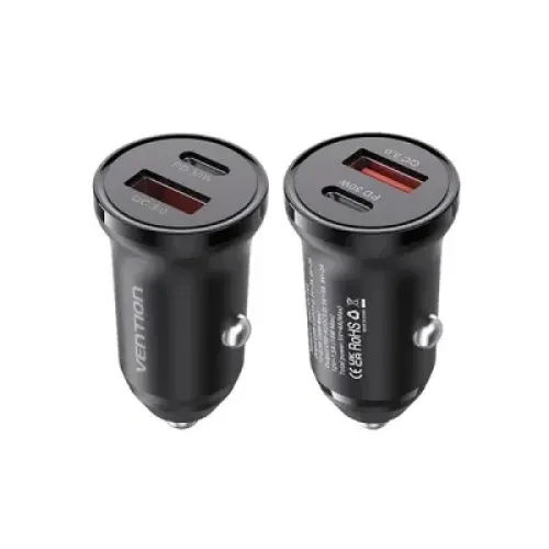 Car Charger -  Vention K11B0 2 Port 30W Car Charger